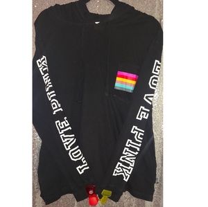 Womens PINK Victoria Secret Hooded long sleeved sh